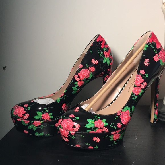 Betsey Johnson Shoes - Betsey Johnson, Women's Size 7.5 Bonnee Women's Heels Black Multi